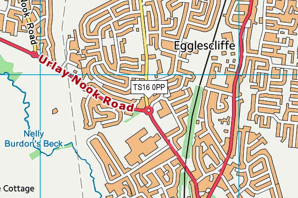 TS16 0PP map - OS VectorMap District (Ordnance Survey)