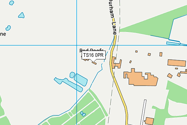 TS16 0PR map - OS VectorMap District (Ordnance Survey)