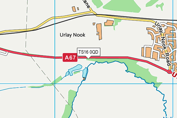 TS16 0QD map - OS VectorMap District (Ordnance Survey)