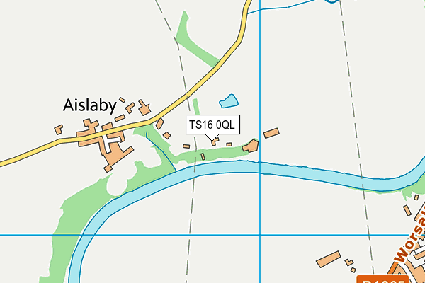 TS16 0QL map - OS VectorMap District (Ordnance Survey)