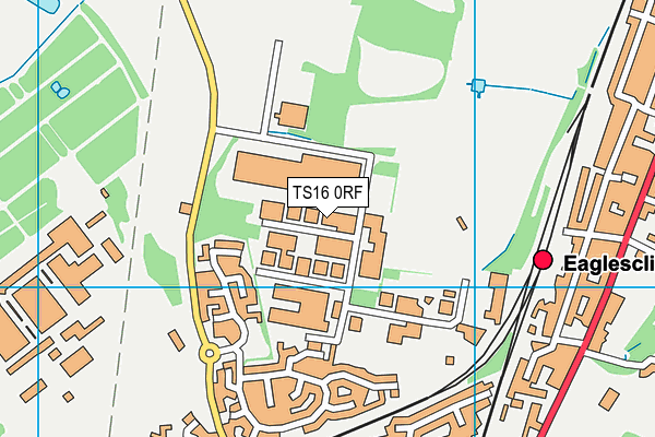 TS16 0RF map - OS VectorMap District (Ordnance Survey)