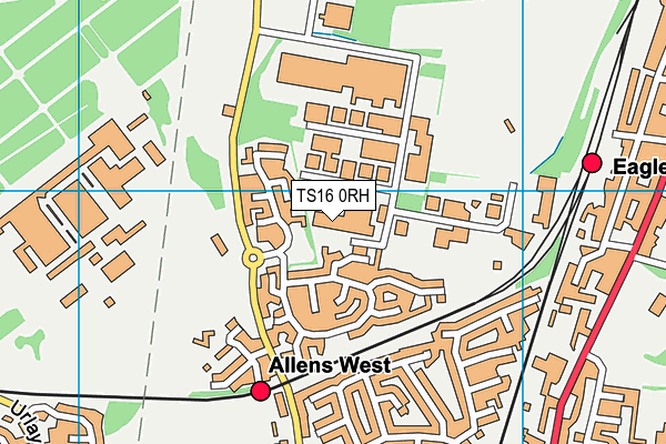 TS16 0RH map - OS VectorMap District (Ordnance Survey)