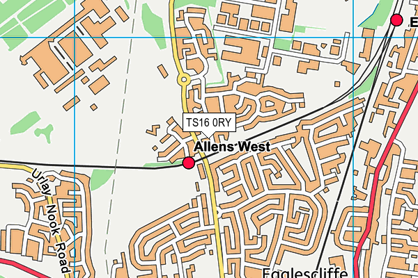 TS16 0RY map - OS VectorMap District (Ordnance Survey)