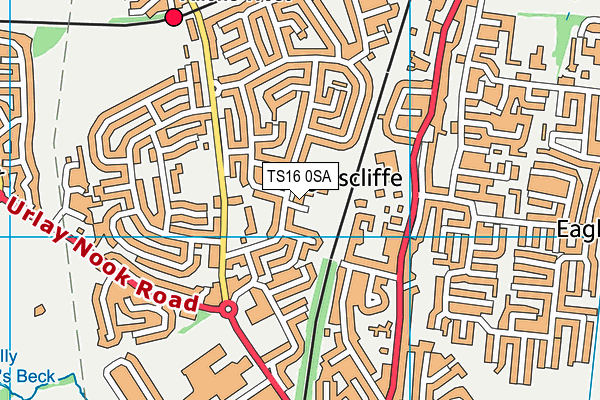 TS16 0SA map - OS VectorMap District (Ordnance Survey)