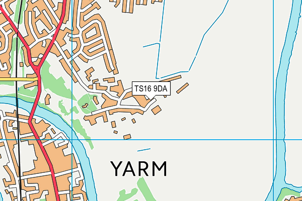 TS16 9DA map - OS VectorMap District (Ordnance Survey)