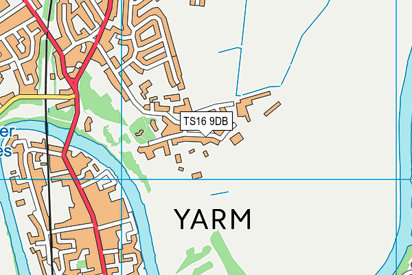 TS16 9DB map - OS VectorMap District (Ordnance Survey)
