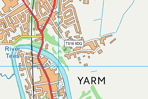 TS16 9DQ map - OS VectorMap District (Ordnance Survey)