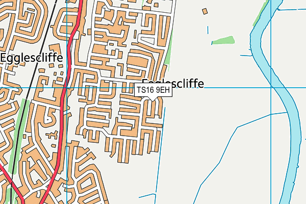 TS16 9EH map - OS VectorMap District (Ordnance Survey)