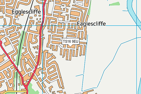 TS16 9EU map - OS VectorMap District (Ordnance Survey)