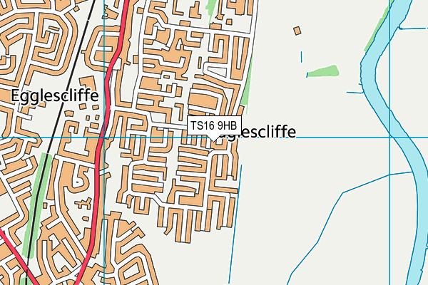 TS16 9HB map - OS VectorMap District (Ordnance Survey)