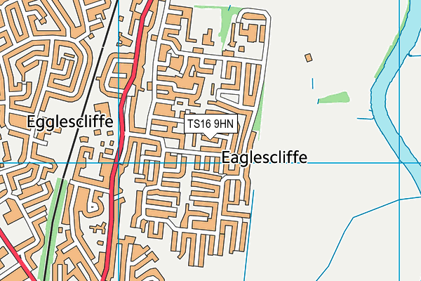TS16 9HN map - OS VectorMap District (Ordnance Survey)