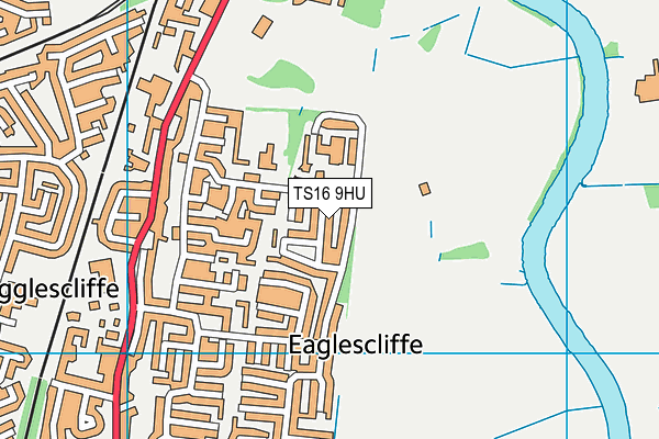 TS16 9HU map - OS VectorMap District (Ordnance Survey)