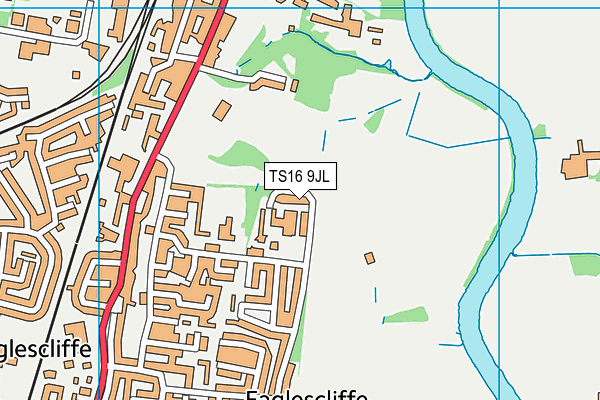 TS16 9JL map - OS VectorMap District (Ordnance Survey)