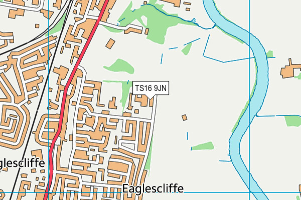 TS16 9JN map - OS VectorMap District (Ordnance Survey)