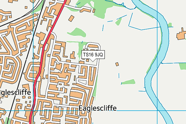 TS16 9JQ map - OS VectorMap District (Ordnance Survey)
