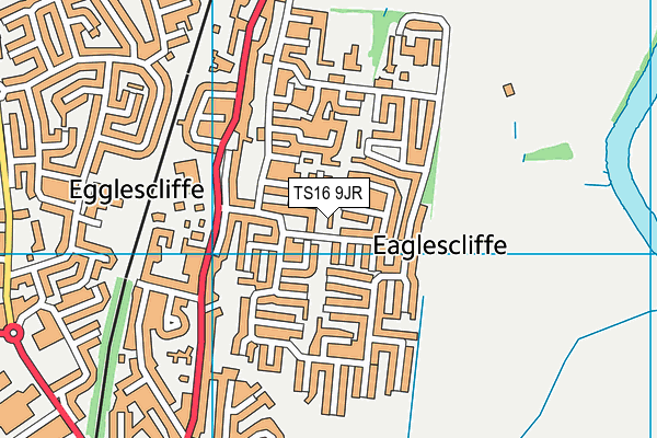 TS16 9JR map - OS VectorMap District (Ordnance Survey)