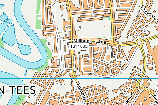 TS17 0BQ map - OS VectorMap District (Ordnance Survey)
