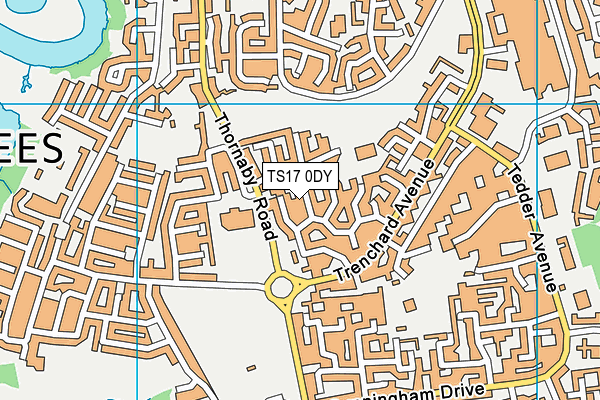 TS17 0DY map - OS VectorMap District (Ordnance Survey)