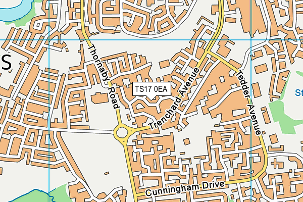 TS17 0EA map - OS VectorMap District (Ordnance Survey)