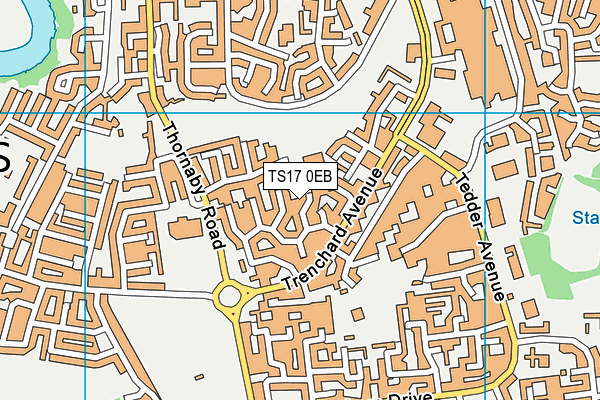 TS17 0EB map - OS VectorMap District (Ordnance Survey)