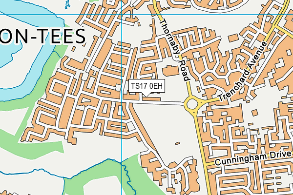 TS17 0EH map - OS VectorMap District (Ordnance Survey)