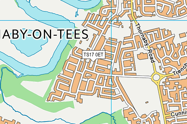 TS17 0ET map - OS VectorMap District (Ordnance Survey)