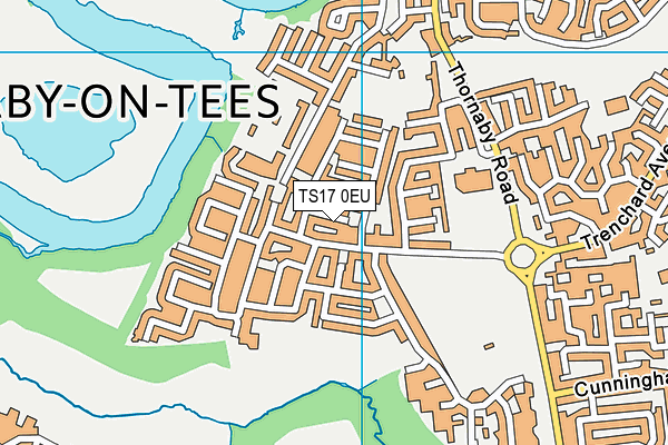 TS17 0EU map - OS VectorMap District (Ordnance Survey)