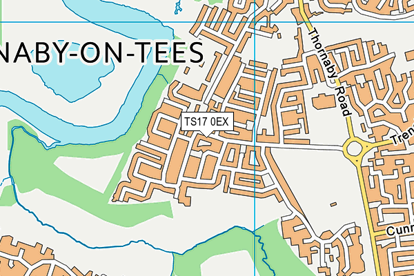 TS17 0EX map - OS VectorMap District (Ordnance Survey)