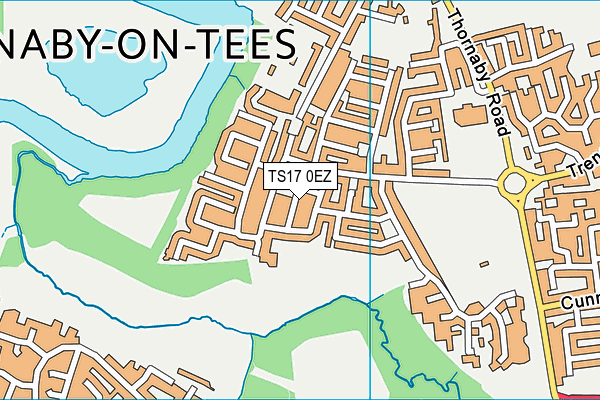 TS17 0EZ map - OS VectorMap District (Ordnance Survey)