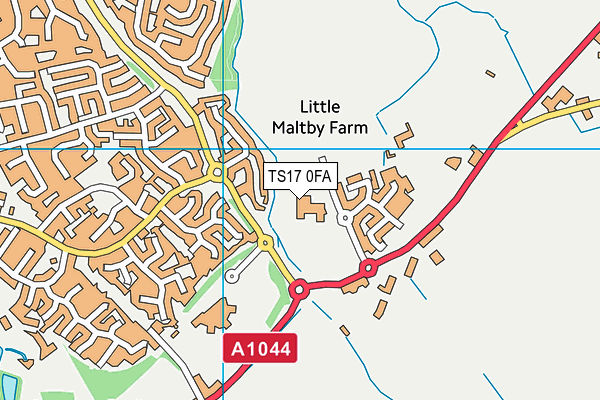 Ingleby Manor Free School & Sixth Form map (TS17 0FA) - OS VectorMap District (Ordnance Survey)