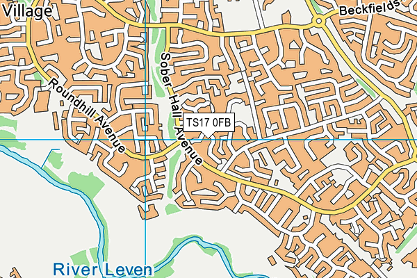 TS17 0FB map - OS VectorMap District (Ordnance Survey)