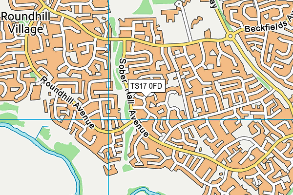 TS17 0FD map - OS VectorMap District (Ordnance Survey)