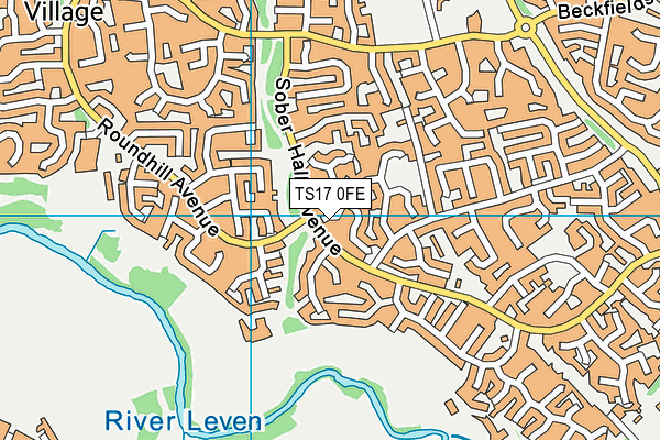 TS17 0FE map - OS VectorMap District (Ordnance Survey)