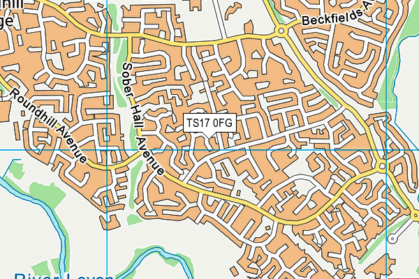 TS17 0FG map - OS VectorMap District (Ordnance Survey)