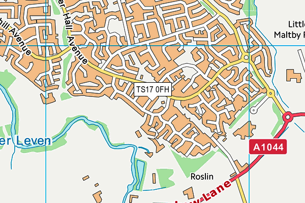 TS17 0FH map - OS VectorMap District (Ordnance Survey)