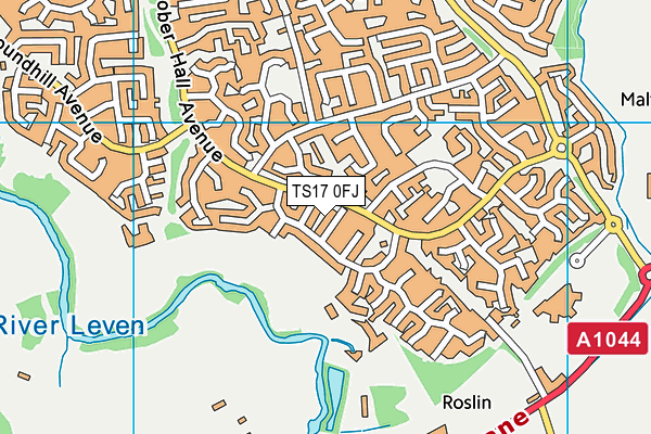 TS17 0FJ map - OS VectorMap District (Ordnance Survey)