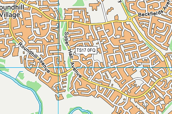TS17 0FQ map - OS VectorMap District (Ordnance Survey)