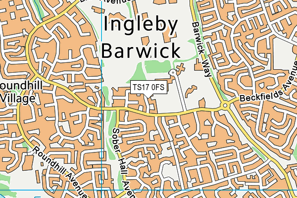 TS17 0FS map - OS VectorMap District (Ordnance Survey)