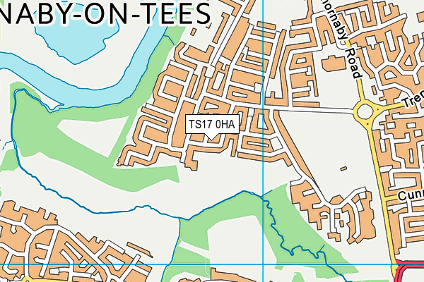 TS17 0HA map - OS VectorMap District (Ordnance Survey)