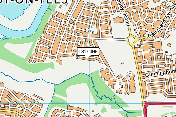 TS17 0HF map - OS VectorMap District (Ordnance Survey)