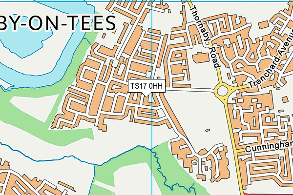 TS17 0HH map - OS VectorMap District (Ordnance Survey)