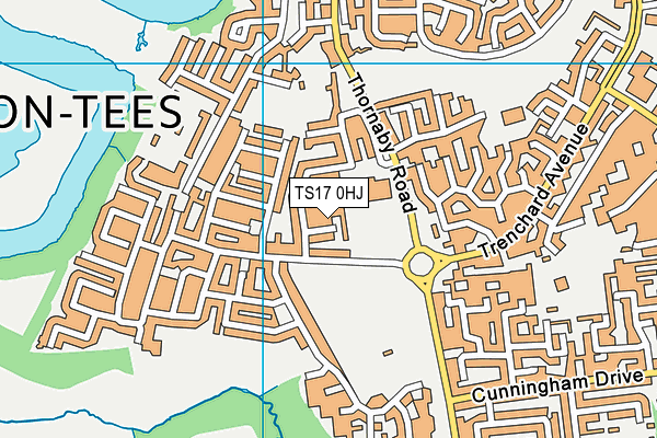 TS17 0HJ map - OS VectorMap District (Ordnance Survey)