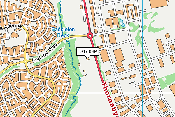 TS17 0HP map - OS VectorMap District (Ordnance Survey)