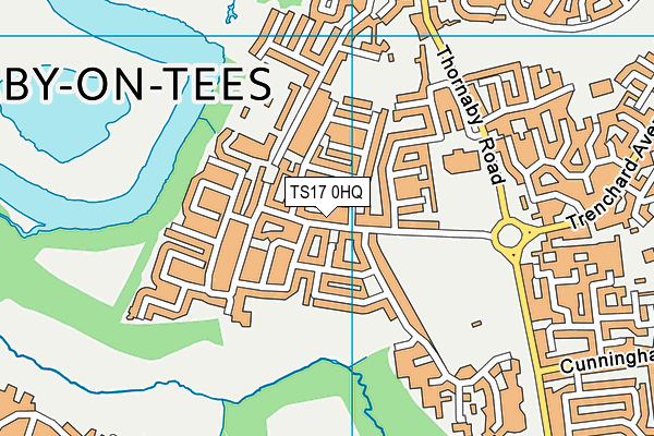 TS17 0HQ map - OS VectorMap District (Ordnance Survey)