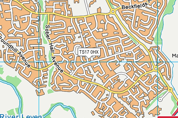 TS17 0HX map - OS VectorMap District (Ordnance Survey)