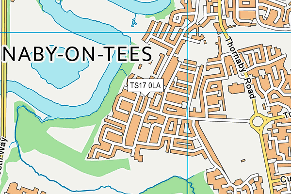 TS17 0LA map - OS VectorMap District (Ordnance Survey)