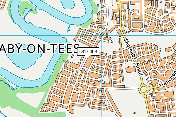 TS17 0LB map - OS VectorMap District (Ordnance Survey)