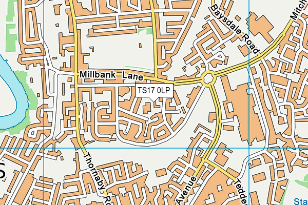 TS17 0LP map - OS VectorMap District (Ordnance Survey)