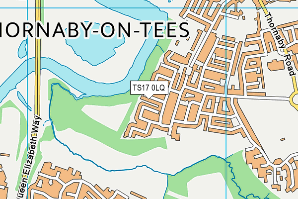 TS17 0LQ map - OS VectorMap District (Ordnance Survey)