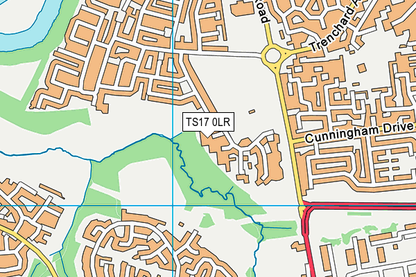 TS17 0LR map - OS VectorMap District (Ordnance Survey)